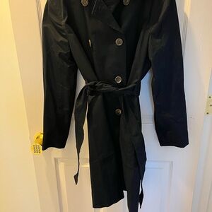 J. Crew Black Trench Coat with Belt